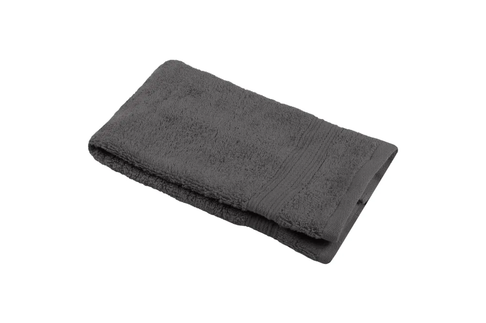 maxibazar Lagune Serviette 30X50 Anthracite- Eponge Bio 500G
