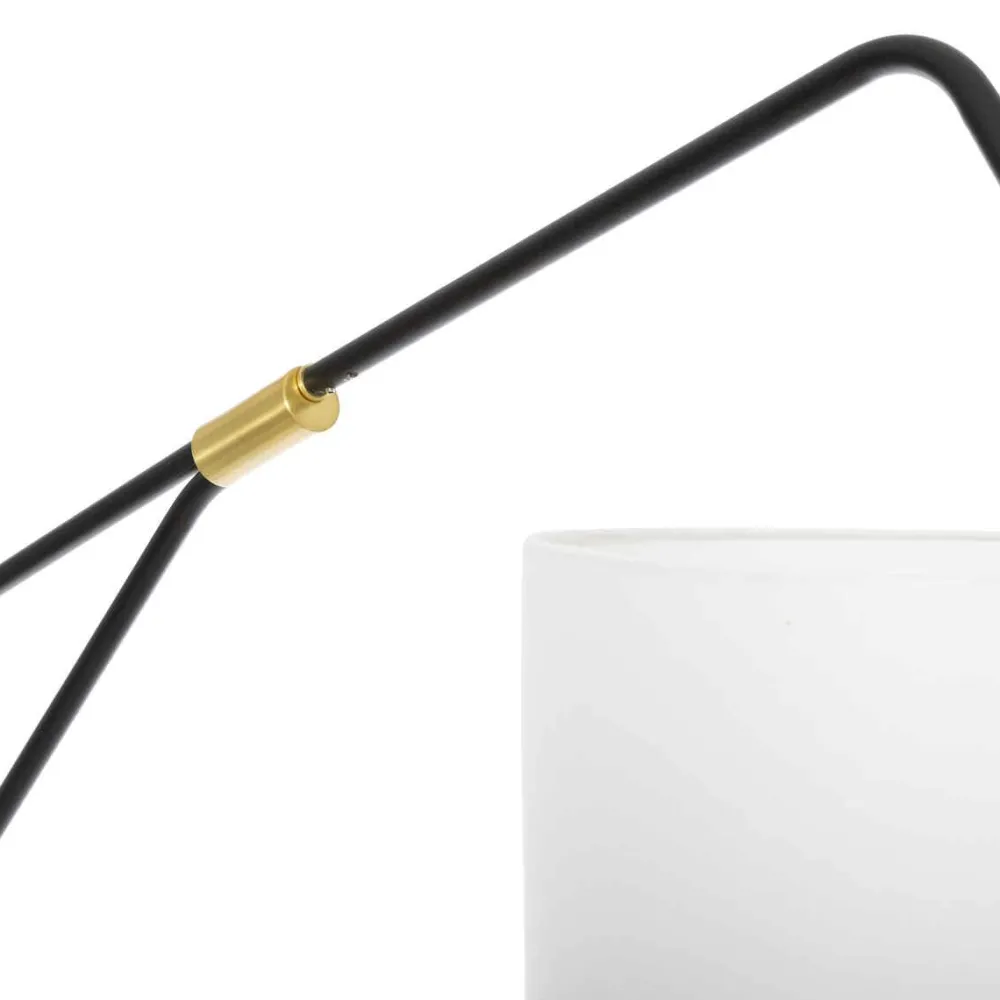 Atmosphera Lampadaire Arc Luce Noir Dore H.171Cm- Lampadaires