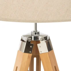 Atmosphera Lampadaire Trepied Runo Bambou H.145Cm- Lampadaires