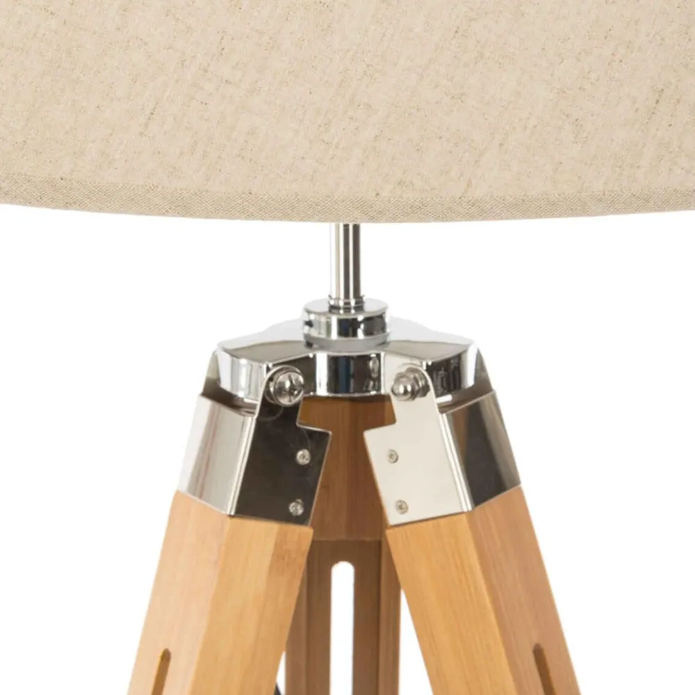 Atmosphera Lampadaire Trepied Runo Bambou H.145Cm- Lampadaires
