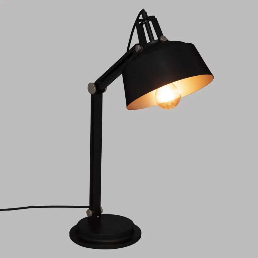 maxibazar Lampe Arc Soul Noir H.55.8Cm- Lampes A Poser