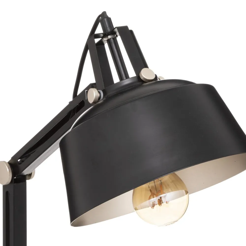 maxibazar Lampe Arc Soul Noir H.55.8Cm- Lampes A Poser