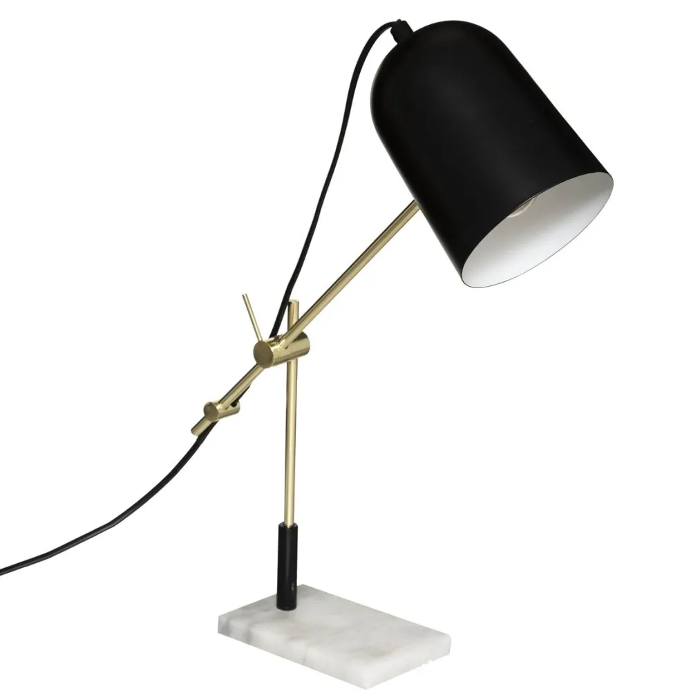 Atmosphera Lampe Arc Suite Noir Dore H.40Cm- Lampes A Poser