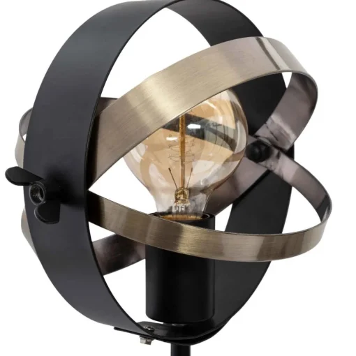 Atmosphera Lampe Bois Et Metal Fibi H.54Cm- Lampes A Poser