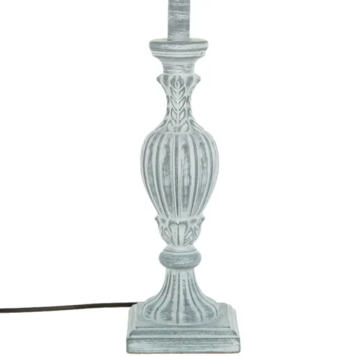 Atmosphera Lampe Bois Patine Gris H.56Cm- Lampes A Poser