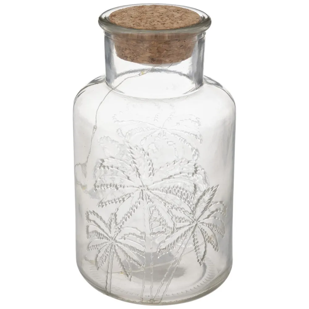 maxibazar Lampe Led Palmier Transparent H.17Cm En Box- Lampes Led