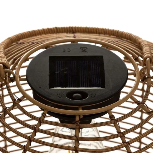 Atmosphera Éclairage Et Liminaire Extérieur>Lampe Solaire Rattan Naturel Cuba H.30Cm
