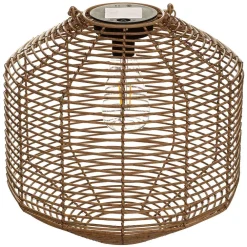 Atmosphera Éclairage Et Liminaire Extérieur></noscript>Lampe Solaire Rattan Naturel Cuba H.30Cm