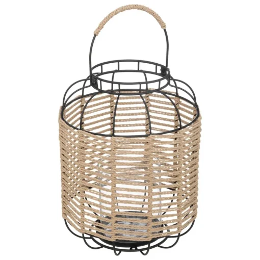 maxibazar Lanterne Naturel Metal Cosy H.33Cm- Lanternes