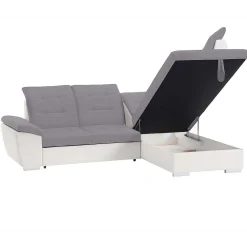 * Canapés D'Angle></noscript>Lidia Ad Conv Tissu Gris Pu Blanc