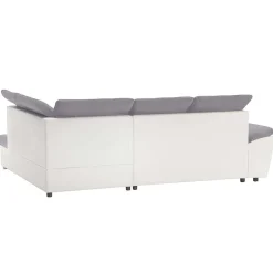 * Canapés D'Angle></noscript>Lidia Ad Conv Tissu Gris Pu Blanc