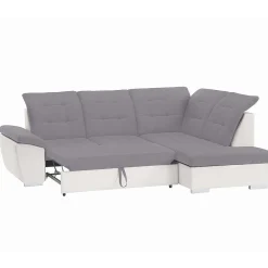 * Canapés D'Angle></noscript>Lidia Ad Conv Tissu Gris Pu Blanc