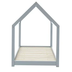 * Matelas></noscript>Lit Enfant Cabane Tiny Pin Gris Sommier 90X190Cm
