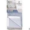 Menage|* Lot2 Serpilleres Microfibre Scratch Grege Bleu