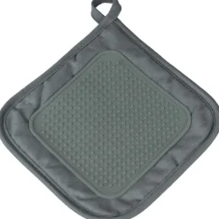 maxibazar Manique 19X19 Cm Polycoton Silicone Cuistot Anthracite- Gants De Cuisine Et Maniques