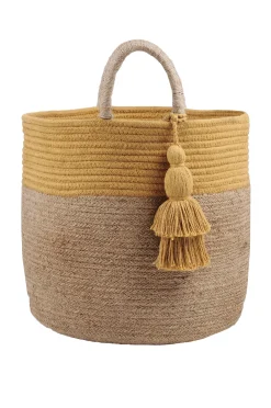 maxibazar Maori Sac Deco Moutarde D.30X30Cm- Paniers Et Cagettes