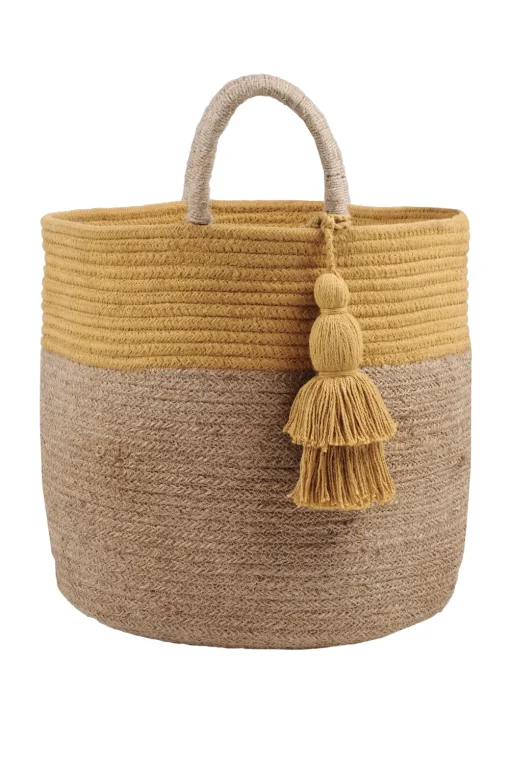 maxibazar Maori Sac Deco Moutarde D.30X30Cm- Paniers Et Cagettes