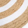 maxibazar Maori Tapis Blanc D.90Cm- Tapis Deco
