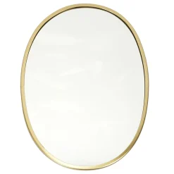 maxibazar Miroir Deco Contour Deco Dore Ovale- Miroirs Deco