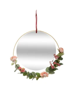 Atmosphera Miroir Fleur Poesie D.33Cm- Decoration Murale