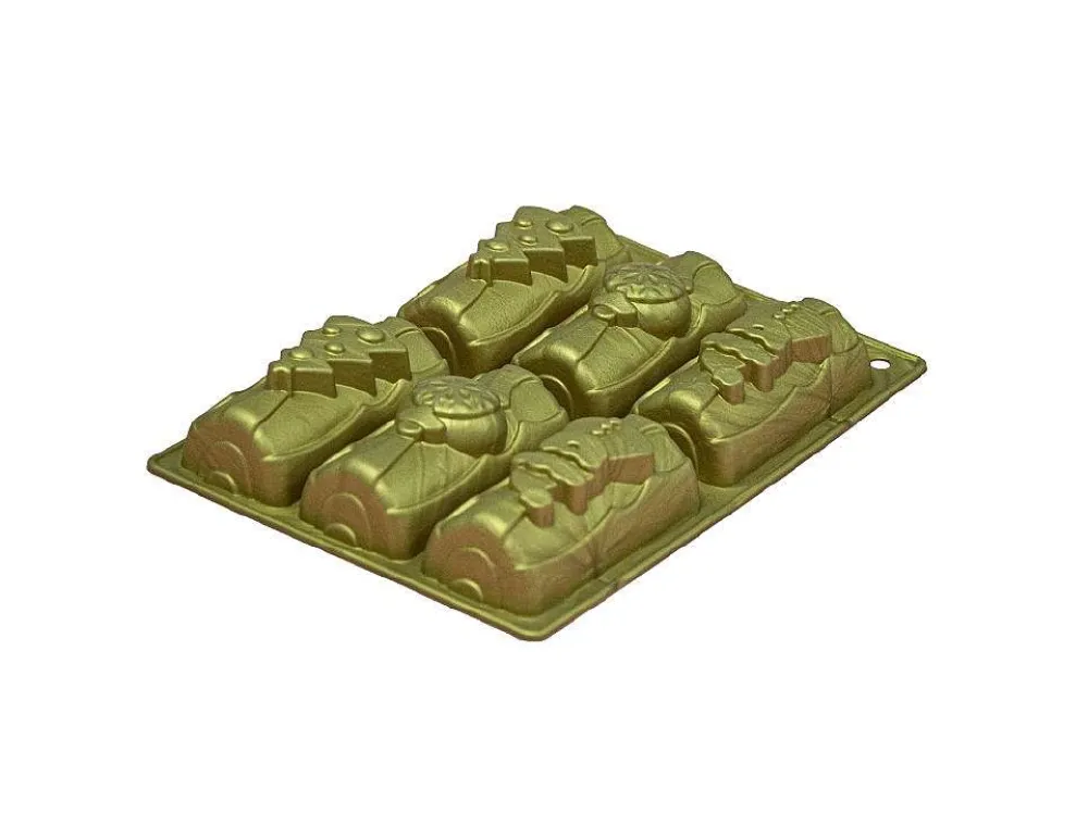 Moules Et Plats|* Moule 6 Mini Buches Noel Silicone Dore