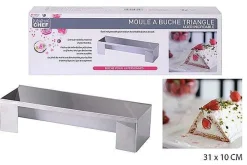 Pâtisserie|* Moule A Buche Triangle Inox 31X10Cm