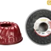 Moules Et Plats|* Moule Kouglof D.23Cm Acier Anti Adherent Rouge Rossana