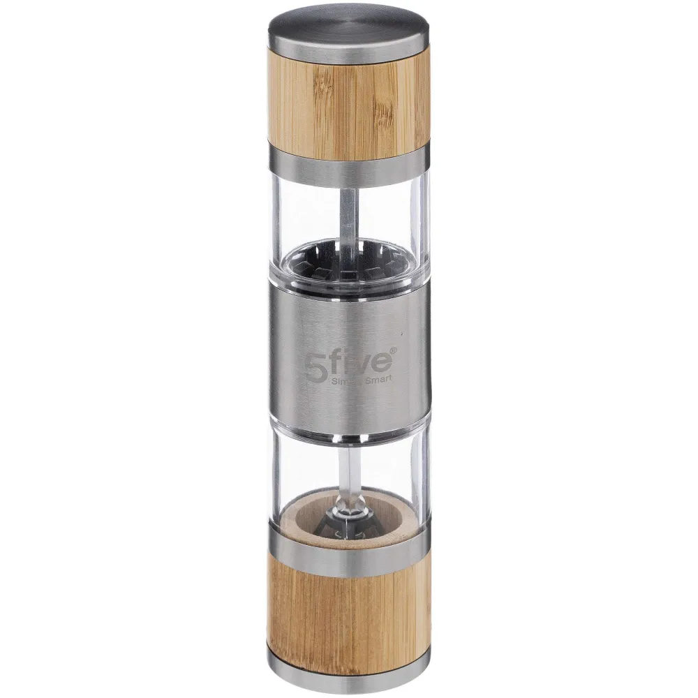 Salade Et Condiments|Five Moulin Verre 2 Compartiments Bambou