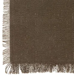 maxibazar Nappe Coton Frange Maha Kaki 150X250Cm- Nappes