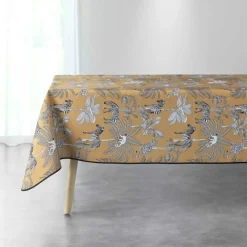 maxibazar Nappe Rectangle 150X240Cm Imprime Africana Jaune- Nappes