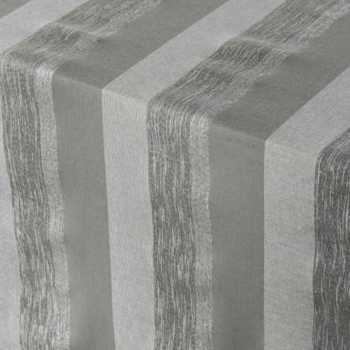 maxibazar Nappe 140X240 Cm Coton Metallise Eldora Gris Argent- Nappes