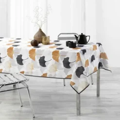 maxibazar Nappe 150X240Cm Coquetterie Gris- Nappes