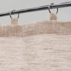 maxibazar Paire Droite Anneaux 2X60X120Cm Milza Beige- Petits Vitrages