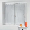 maxibazar Paire Droite Passants 2X60X120Cm Filiane Blanc- Petits Vitrages