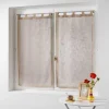 maxibazar Paire Droite Passants 2X60X120Cm Haltona Noisette- Petits Vitrages
