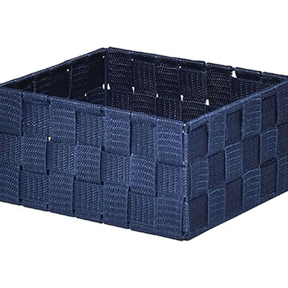 Rangements Deco|* Panier Carre Polyester Bleu Marine Taille Xs