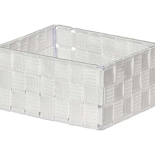 Rangements Deco|* Panier Carre Polyester Blanc Taille Xs