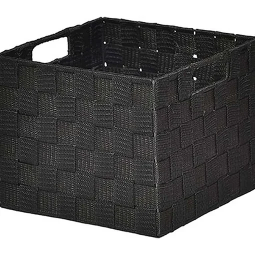 Rangements Deco|* Panier Carre Polyester Noir Taille S