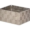 Rangements Deco|* Panier Carre Polyester Taupe Taille Xs