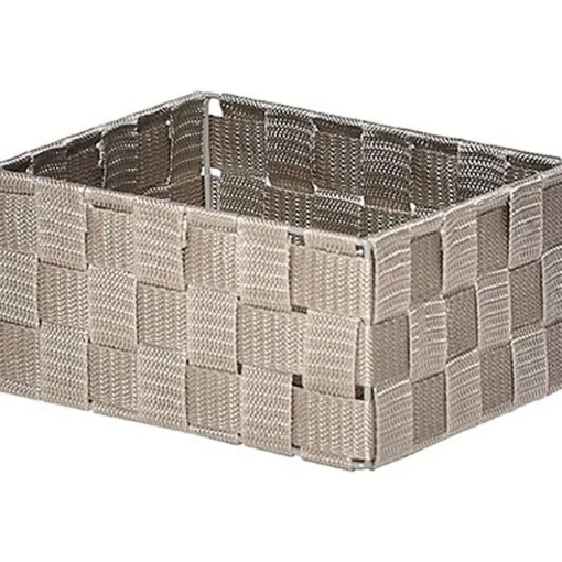 Rangements Deco|* Panier Carre Polyester Taupe Taille Xs