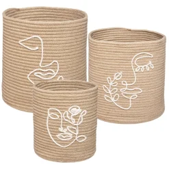 maxibazar Panier Jute Vibe Naturel D.24X27Cm- Paniers Et Cagettes