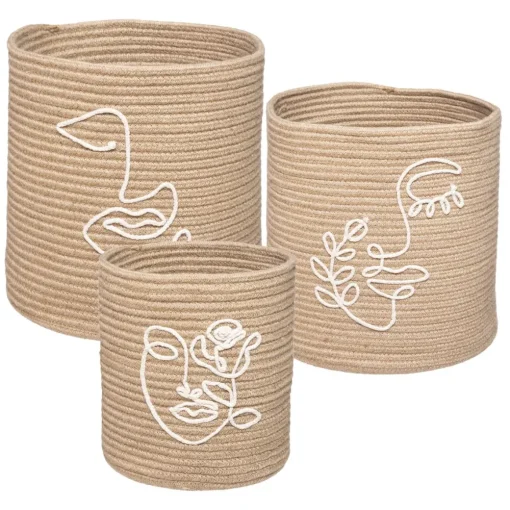 maxibazar Panier Jute Vibe Naturel D.24X27Cm- Paniers Et Cagettes