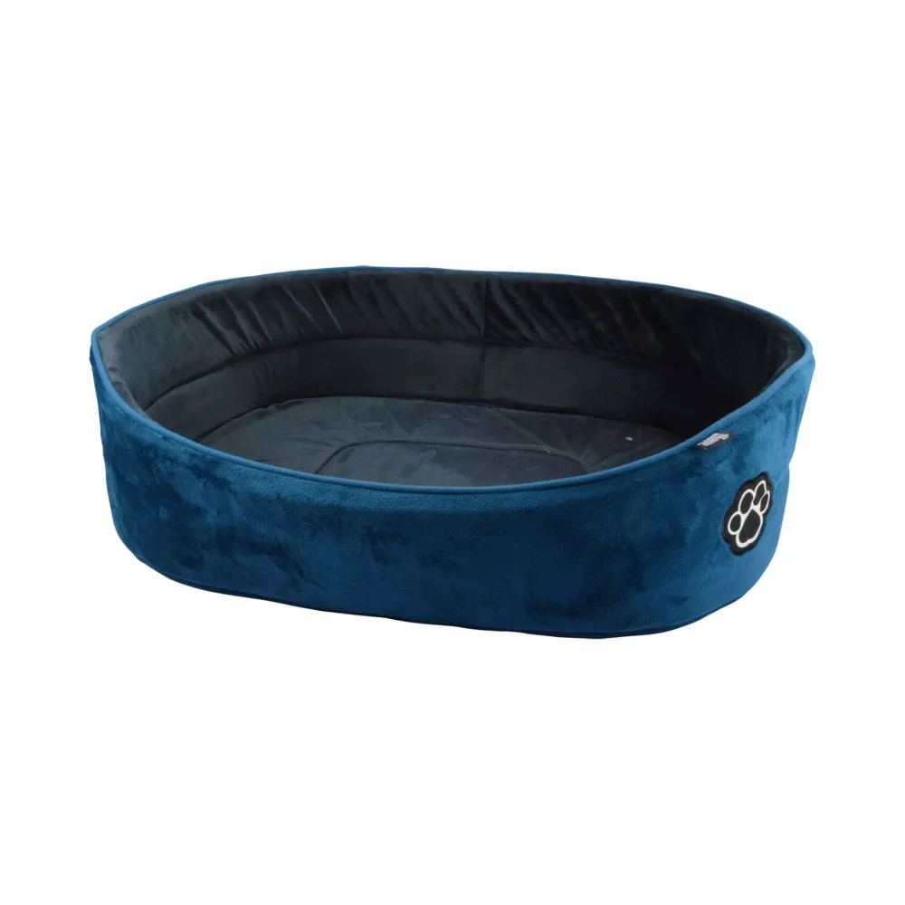 Couchage Et Transport|* Panier Ovale 55X37Cm Patchy Emeraude Charbon