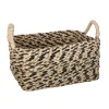 maxibazar Panier Seagrass Ethnique Rectangle D.33.5X25X14Cm- Paniers Et Cagettes