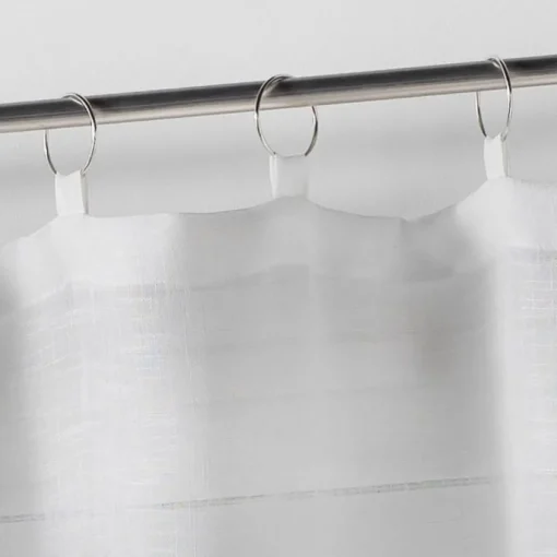 maxibazar Panneau A Anneaux 140X240Cm Milza Blanc- Voilages
