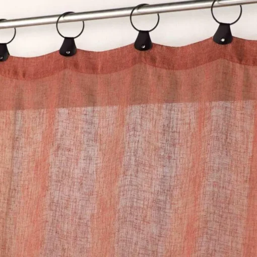 maxibazar Panneau A Anneaux 140X240Cm Tisse Linka Terracotta- Voilages