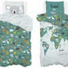 Atmosphera Parure Carte Monde 140X200Cm- Linge De Lit Enfant