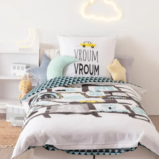 Atmosphera Parure Route 140X200Cm- Linge De Lit Enfant