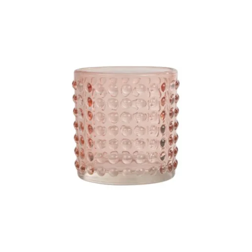 maxibazar Photophore Bulle Verre Teinte 7X7.7Cm Blush- Photophores Et Luminions