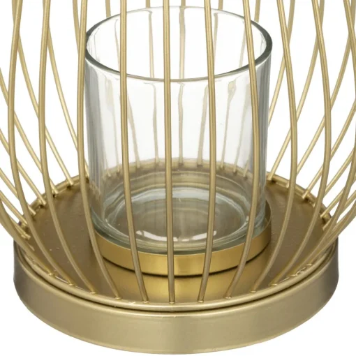 Atmosphera Photophore Metal Filaire Dore H.23Cm- Photophores Et Luminions